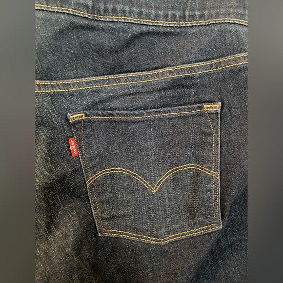 LEVI'S PULL ON DENIM LEGGINGS - DARK WASH - PLUS SIZE 18 - Picture 8 of 12